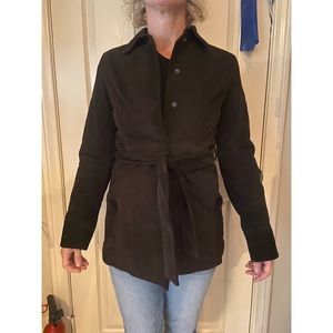 Banana Republic 100% leather suede jacket w/ ties